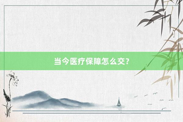 当今医疗保障怎么交？